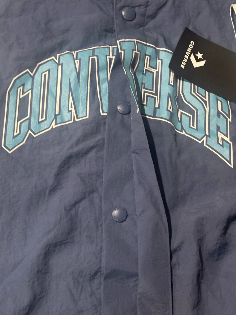 Converse Blue Pullover Shirt with Light Blue & White Stripes